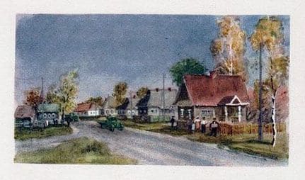 Дело к осени как раз. Листья падают с берёз... Лето провожая, Дружно празднует колхоз Праздник урожая.
