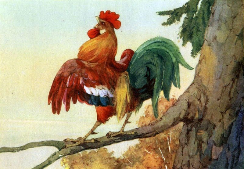 Утром, только что заря стала заниматься, петух и закричал «Ку-ка-ре-ку!»